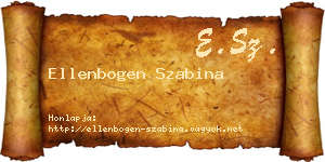 Ellenbogen Szabina névjegykártya
