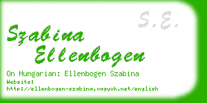 szabina ellenbogen business card